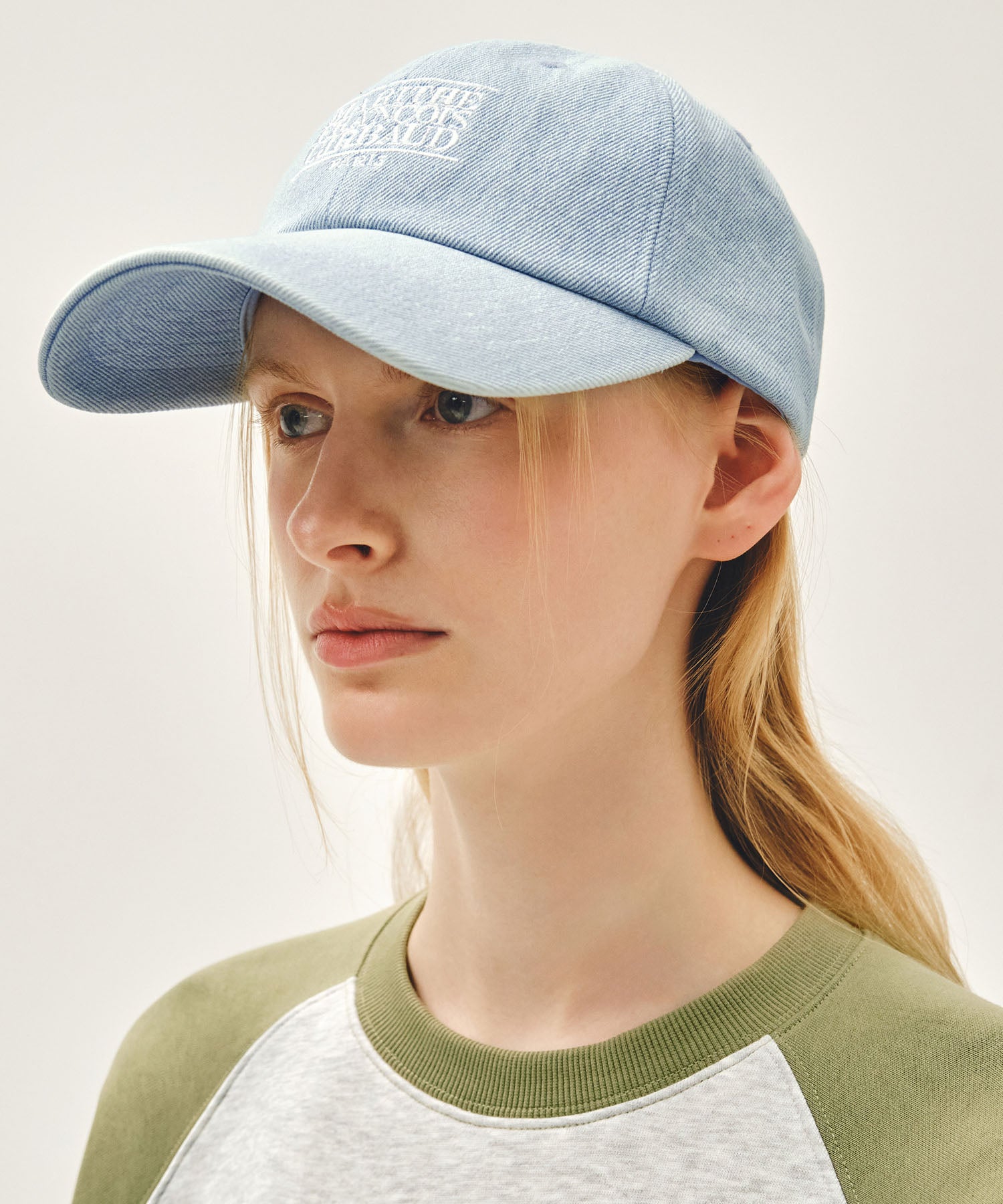 Marithe & Francois Girbaud - Denim Washing Small Classic Logo Covered Cap (Light Blue) product image 6 | TRAB K-Fashion Australia