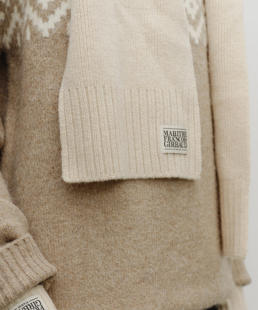 Marithe & Francois Girbaud - Classic Logo Muffler (Beige) product image 6 | TRAB K-Fashion Australia