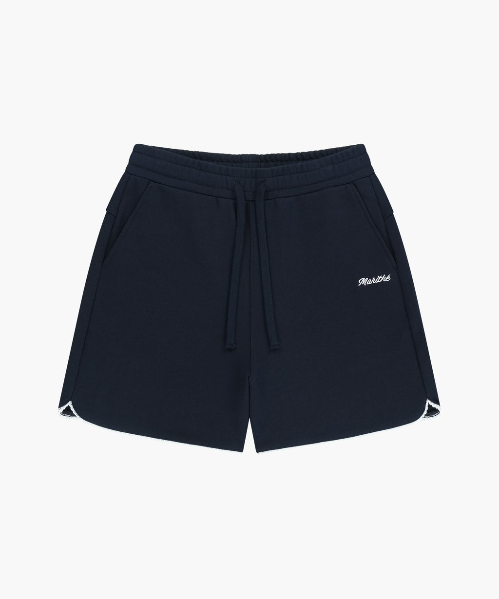 Marithe & Francois Girbaud - Lace Detail Sweat Shorts (Navy) product image 6 | TRAB K-Fashion Australia
