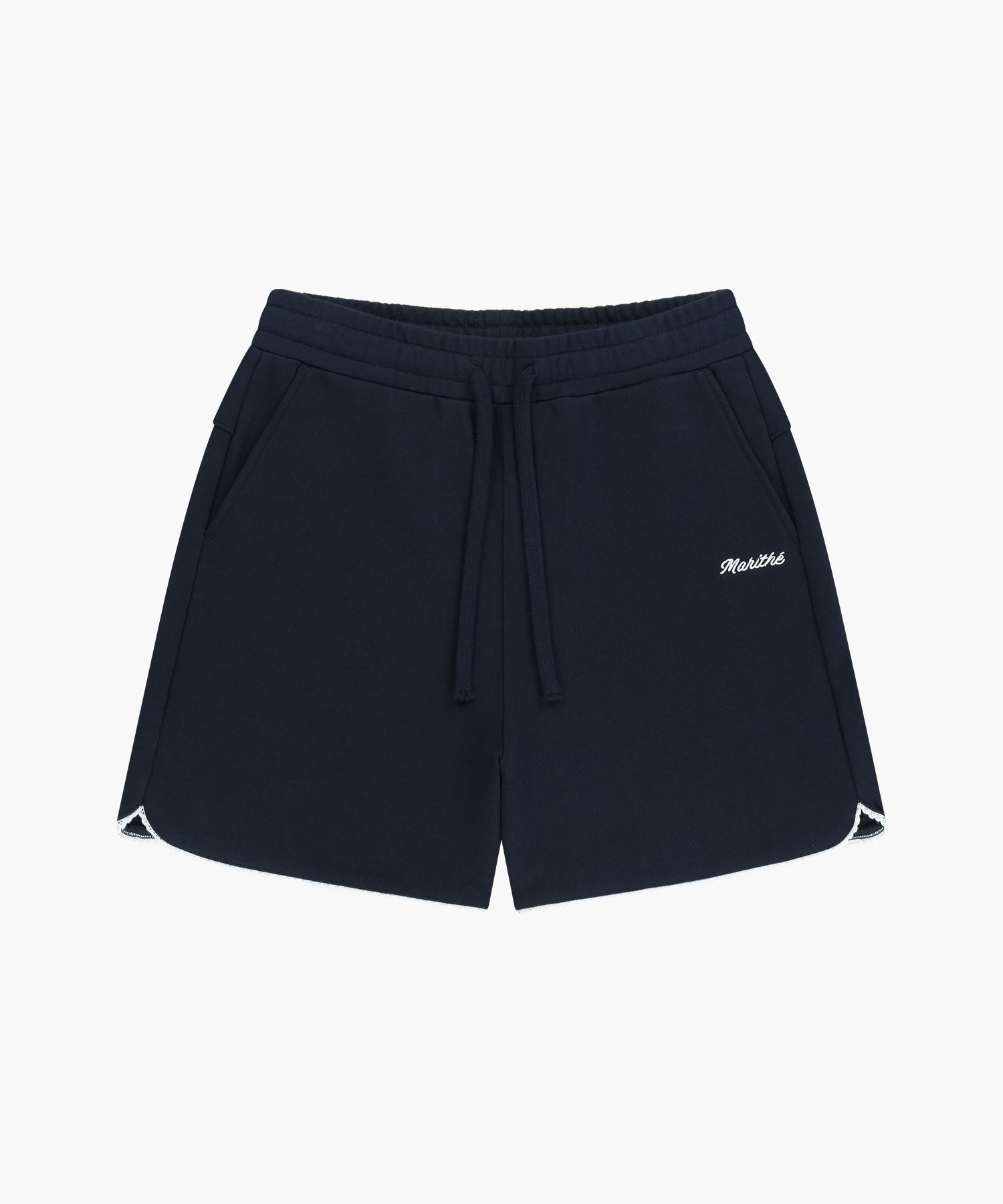 Marithe & Francois Girbaud - Lace Detail Sweat Shorts (Navy) product image 6 | TRAB K-Fashion Australia