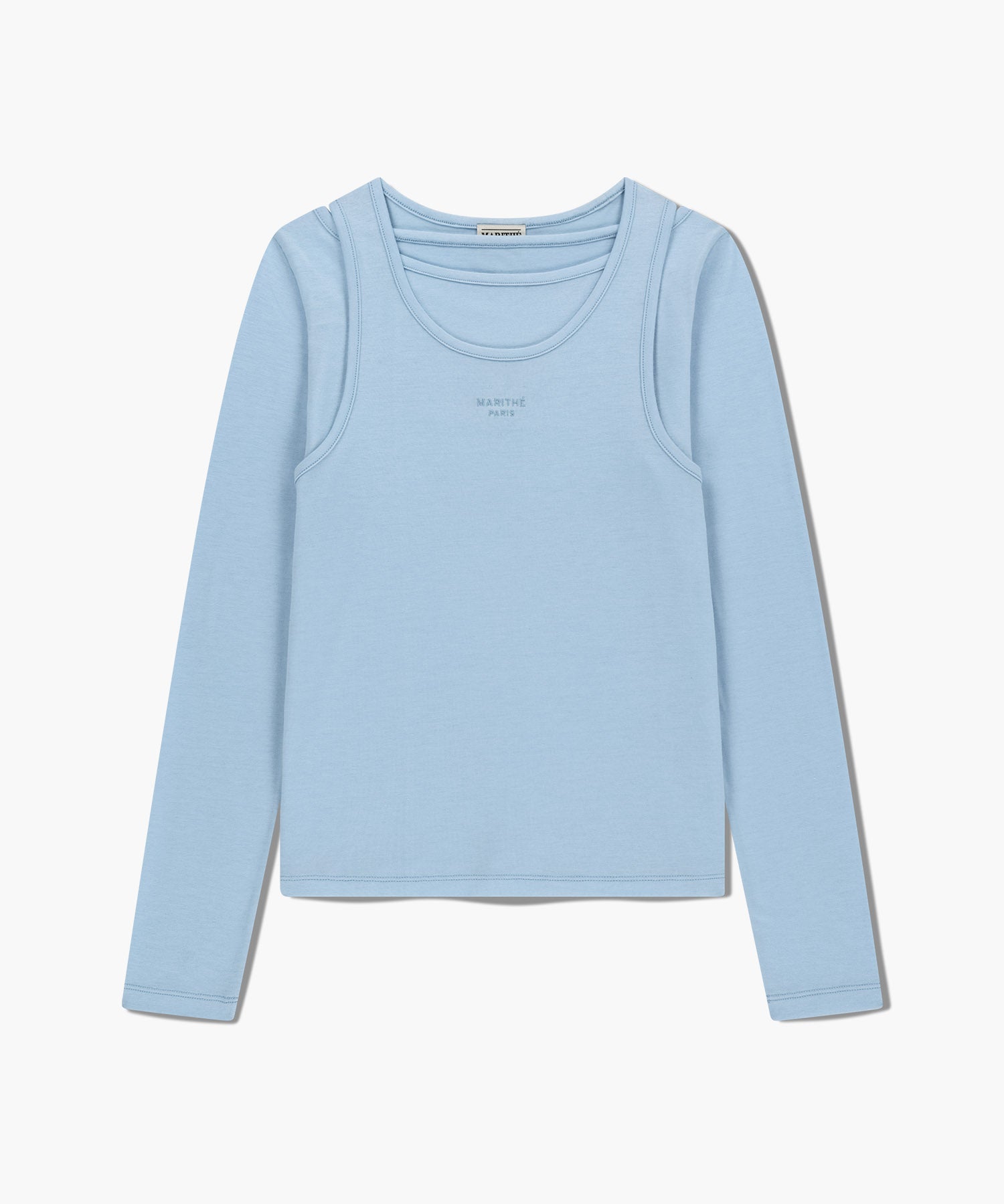 Marithe & Francois Girbaud - Layered Jersey Long Sleeve (Sky Blue) product image 6 | TRAB K-Fashion Australia