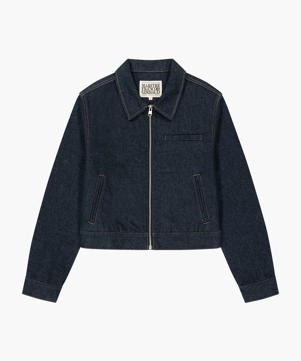 Marithe & Francois Girbaud - Crop Denim Blouson Jacket (Indigo) product image 6 | TRAB K-Fashion Australia