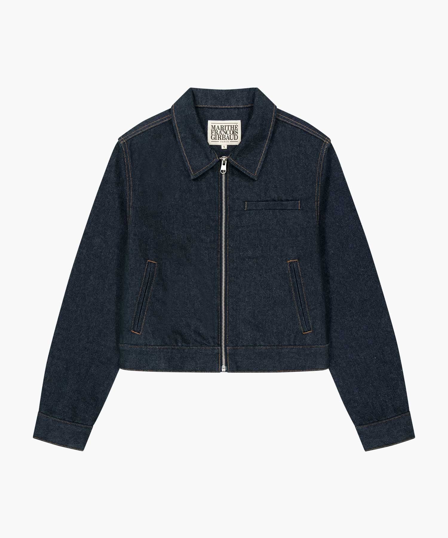 Marithe & Francois Girbaud - Crop Denim Blouson Jacket (Indigo) product image 6 | TRAB K-Fashion Australia