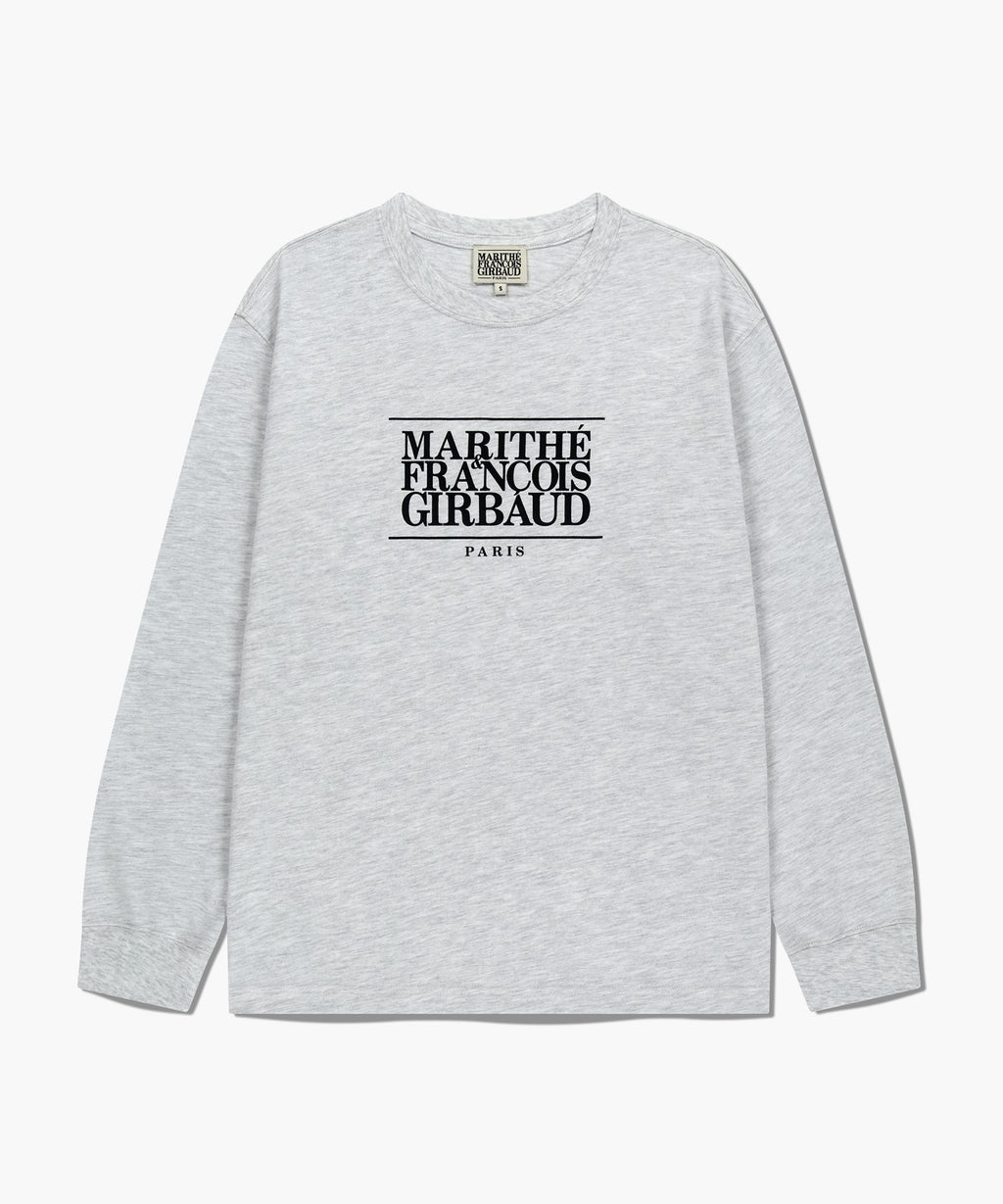 Marithe & Francois Girbaud - Classic Logo Long Sleeve (Light Heather Gray) product image 6 | TRAB K-Fashion Australia