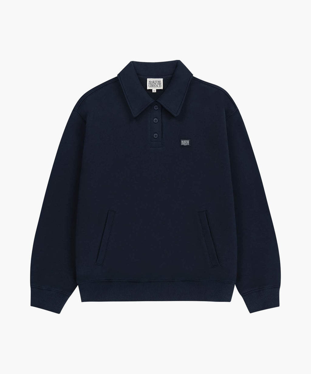 Marithe & Francois Girbaud - Classic Logo Wappen Collar Sweatshirt (Navy) product image 6 | TRAB K-Fashion Australia