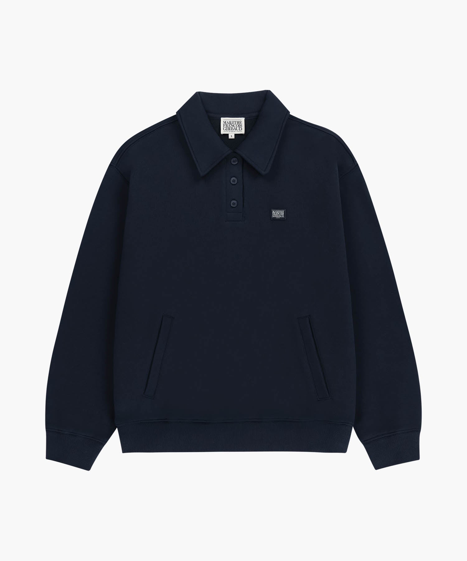 Marithe & Francois Girbaud - Classic Logo Wappen Collar Sweatshirt (Navy) product image 6 | TRAB K-Fashion Australia