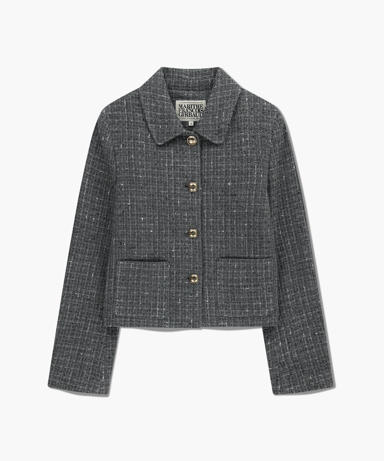 Marithe & Francois Girbaud - Collar Tweed Jacket (Gray) product image 6 | TRAB K-Fashion Australia