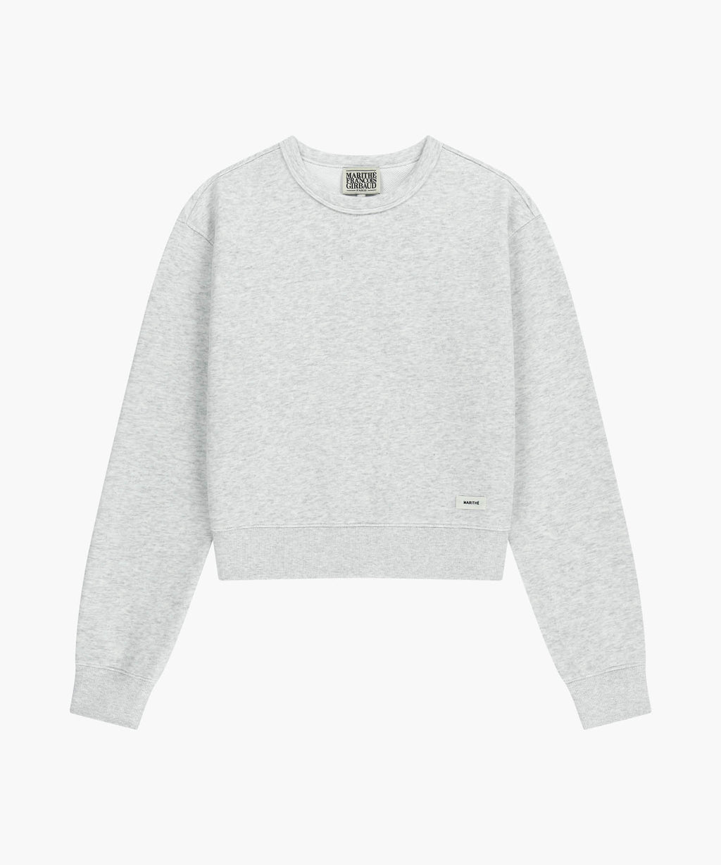 Marithe & Francois Girbaud - Basic Crop Sweatshirt (Light Heather Gray) product image 6 | TRAB K-Fashion Australia