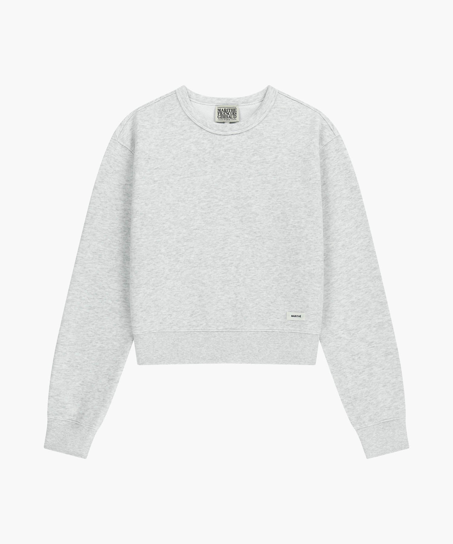 Marithe & Francois Girbaud - Basic Crop Sweatshirt (Light Heather Gray) product image 6 | TRAB K-Fashion Australia