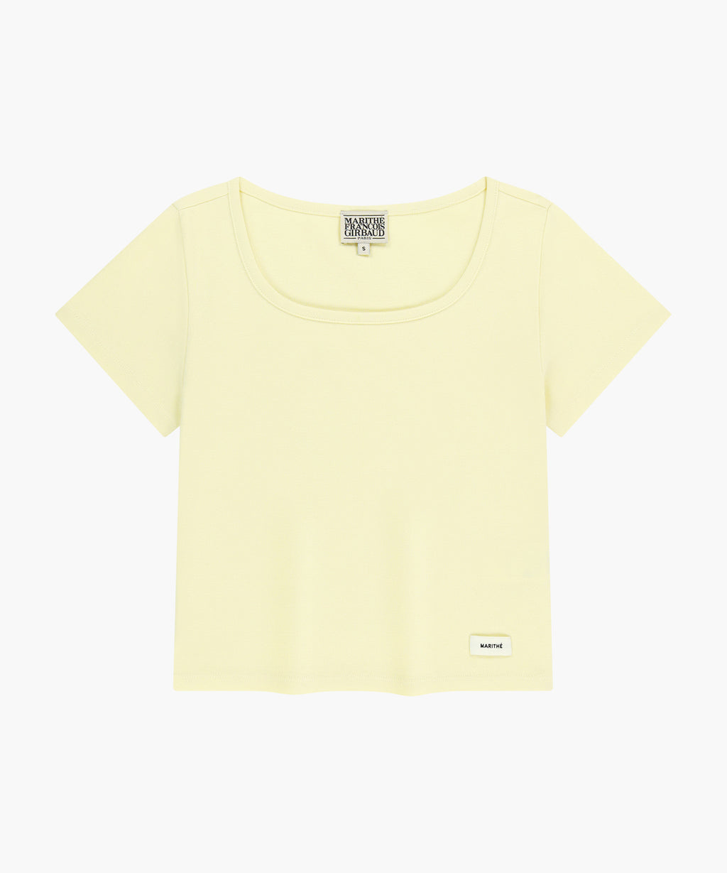Marithe & Francois Girbaud - Basic Crop Tee (Light Yellow) product image 6 | TRAB K-Fashion Australia