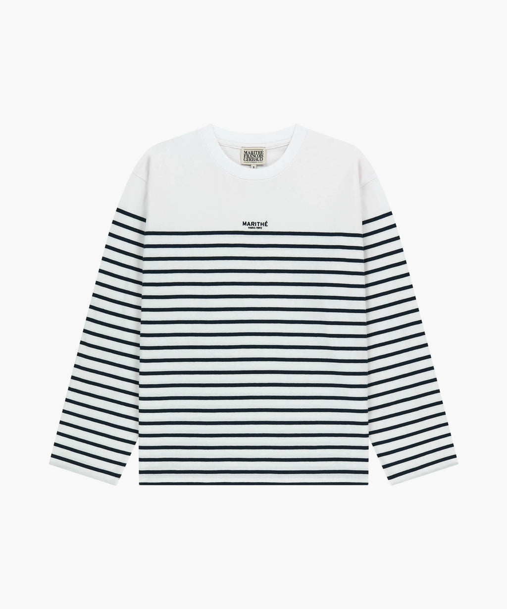Marithe & Francois Girbaud - Block Stripe Long Sleeve Tee (Navy) product image 9 | TRAB K-Fashion Australia