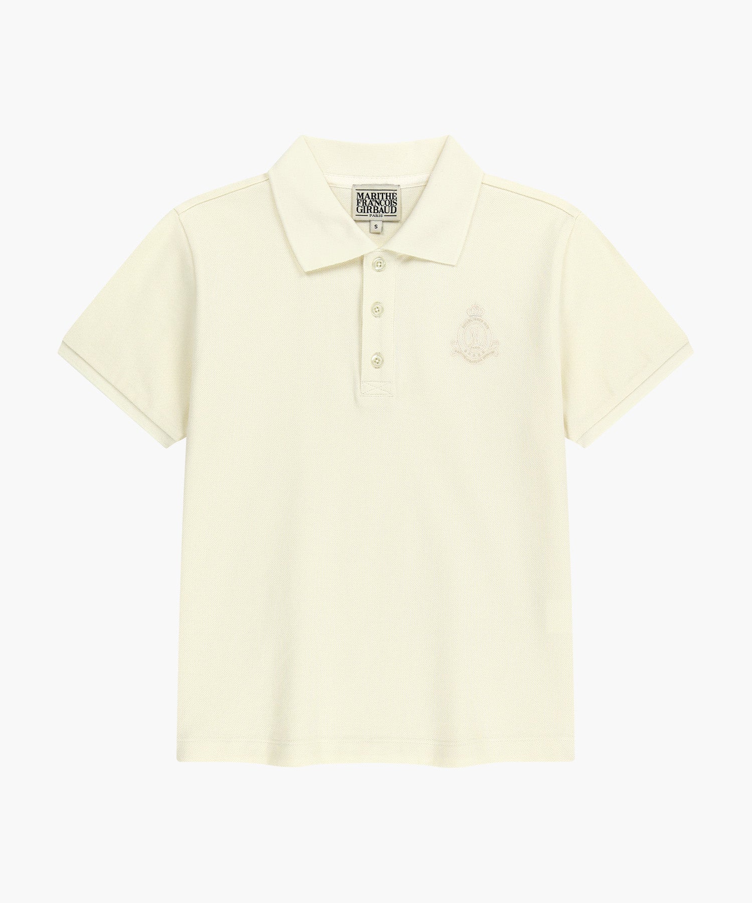 Marithe & Francois Girbaud - Emblem Pk Collar Tee (Ivory) product image 6 | TRAB K-Fashion Australia