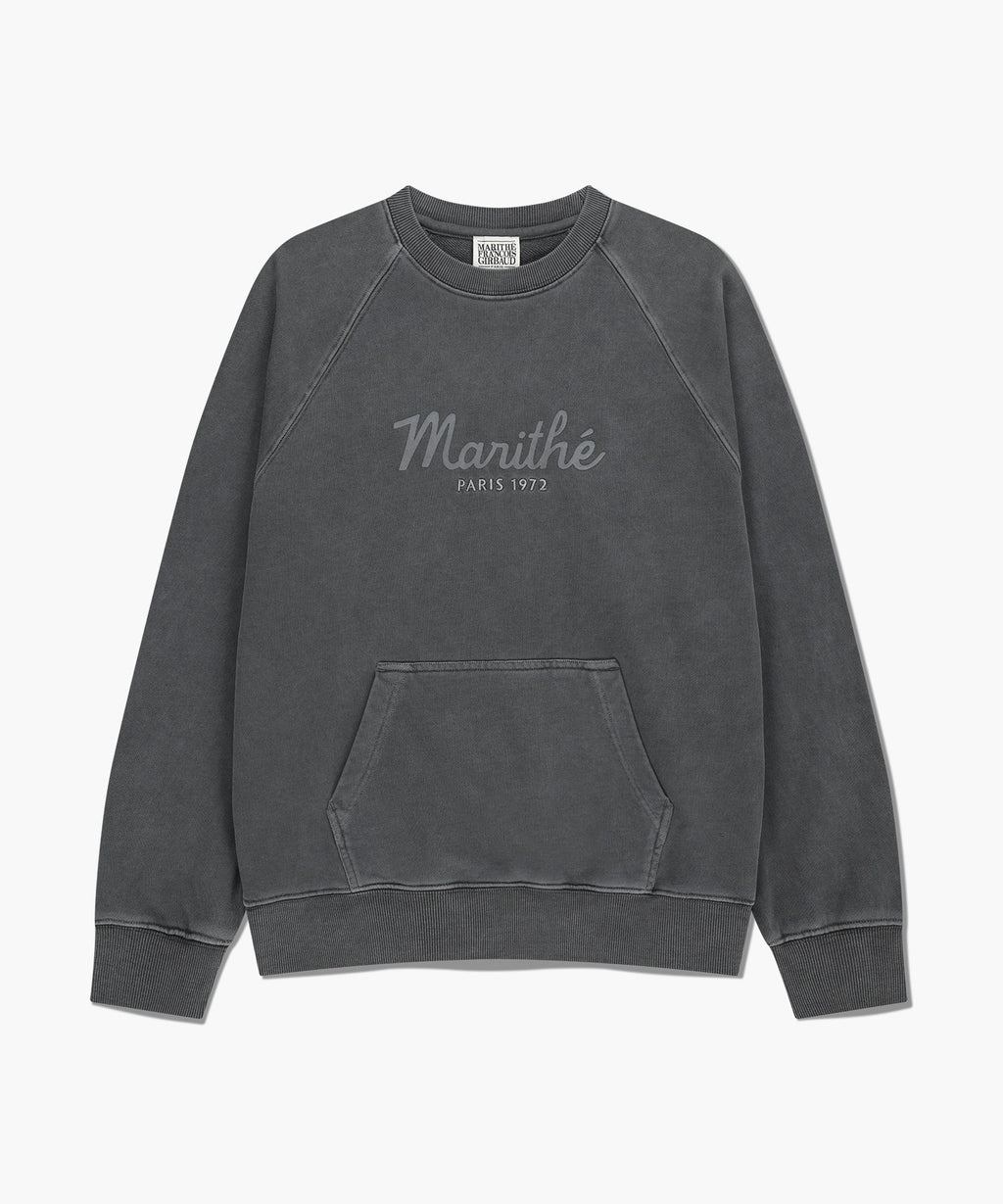 Marithe & Francois Girbaud - Garment Dyed Oversized Sweatshirt (Charcoal) product image 6 | TRAB K-Fashion Australia