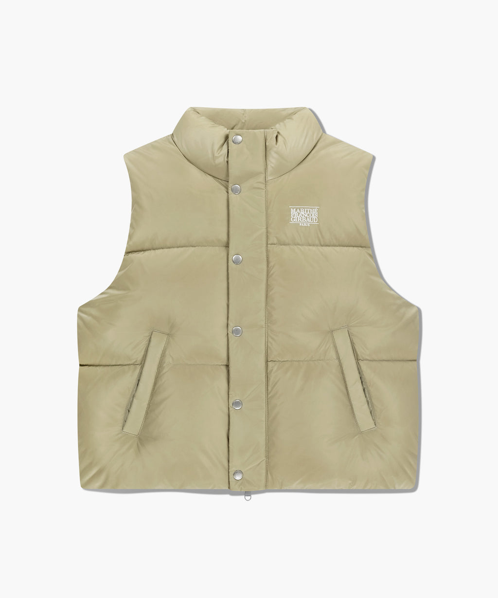 Marithe & Francois Girbaud - Classic Logo Down Vest (Beige) product image 6 | TRAB K-Fashion Australia