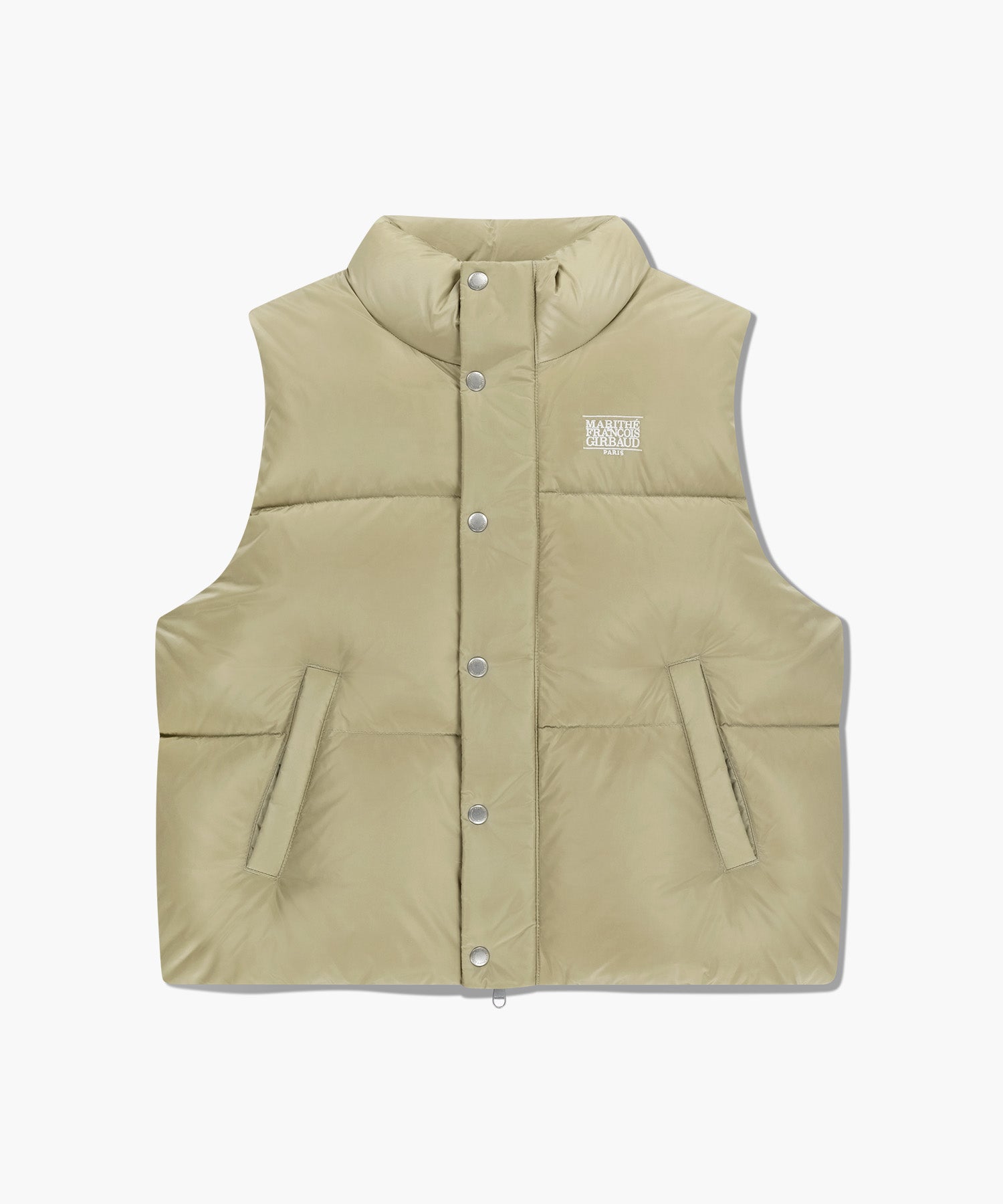 Marithe & Francois Girbaud - Classic Logo Down Vest (Beige) product image 6 | TRAB K-Fashion Australia