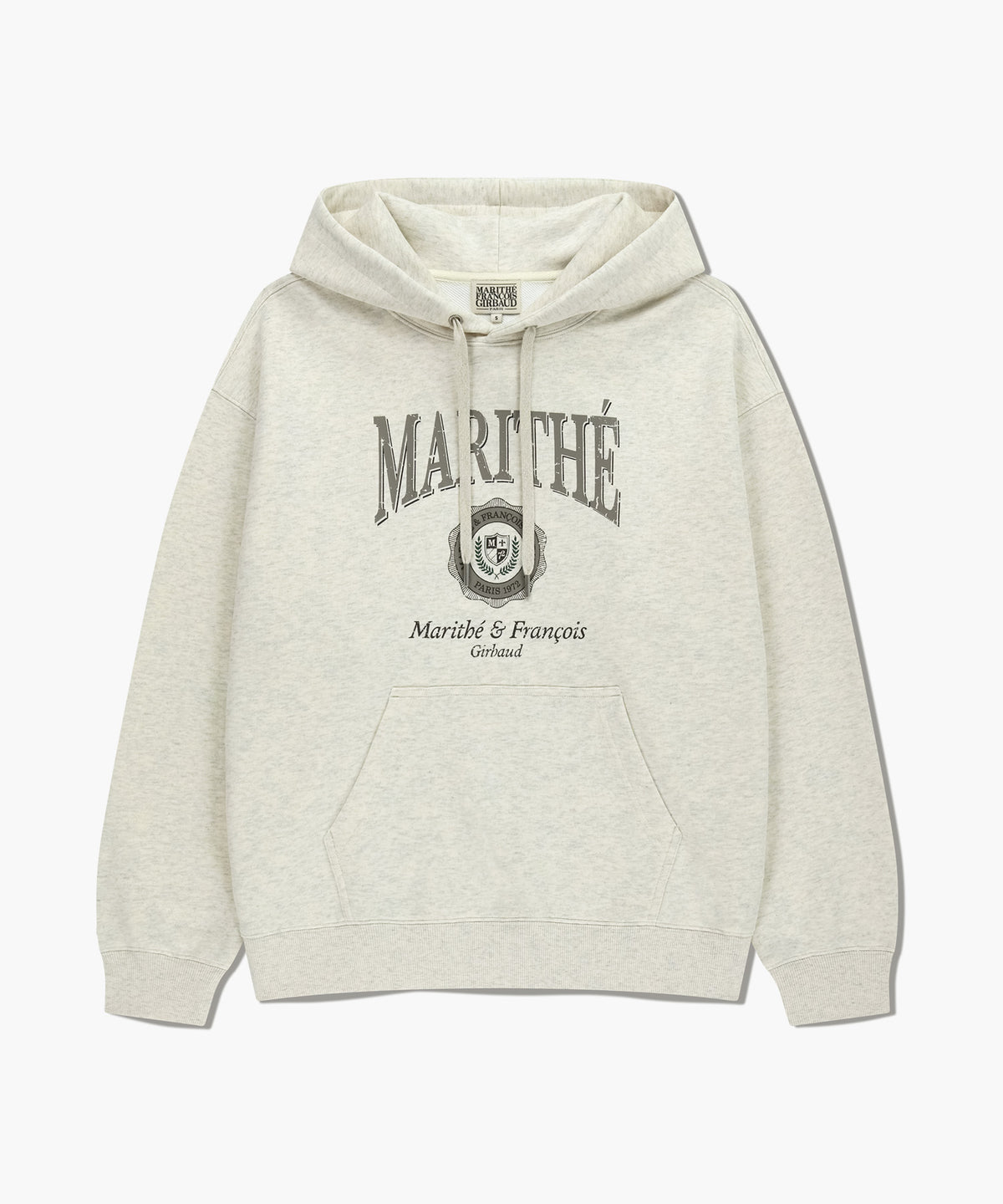 Marithe & Francois Girbaud - Crest Crack Logo Oversized Hoodie (Oatmeal) product image 6 | TRAB K-Fashion Australia
