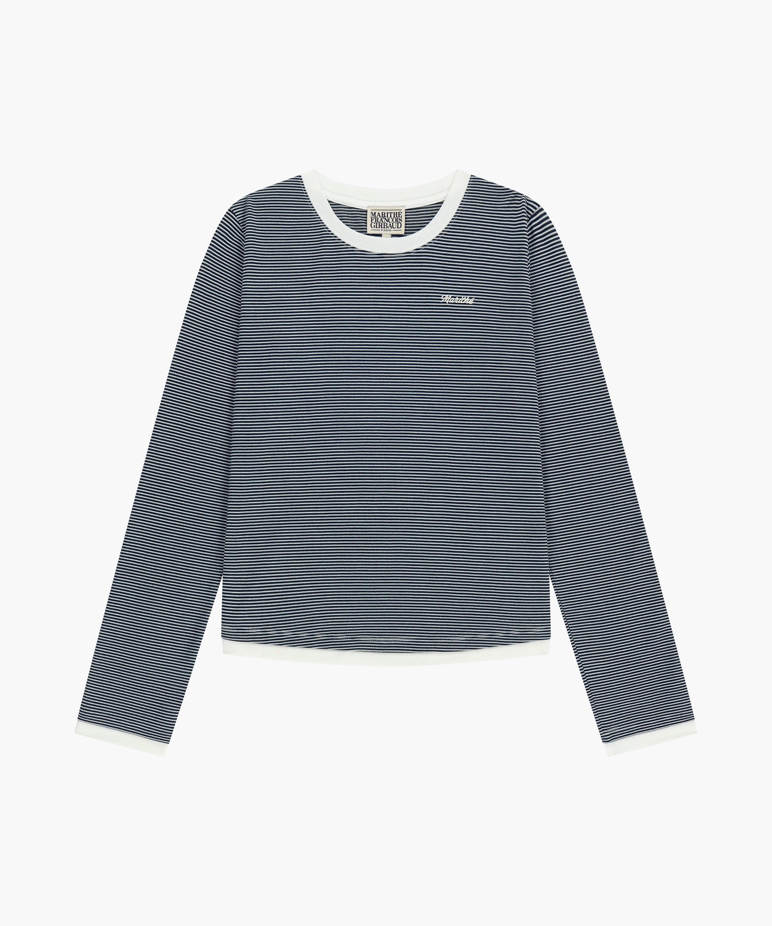 Marithe & Francois Girbaud - Ringer Stripe Long Sleeve Tee (Navy) product image 6 | TRAB K-Fashion Australia