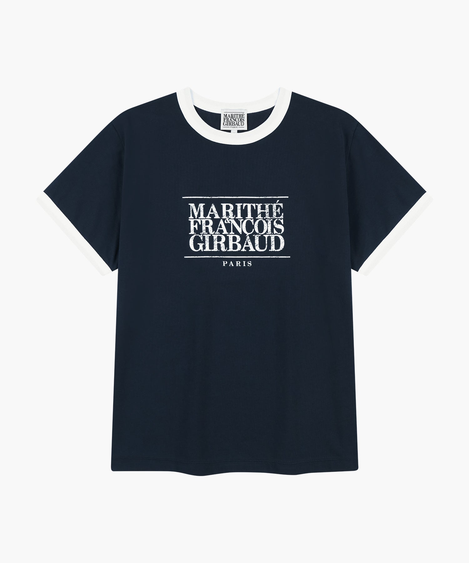 Marithe & Francois Girbaud - Aerocool Crack Classic Logo Ringer Tee (Navy) product image 6 | TRAB K-Fashion Australia