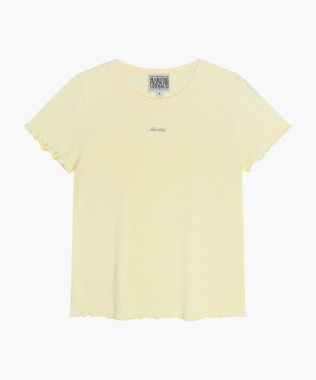 Marithe & Francois Girbaud - Rib Point Tee (Butter) product image 6 | TRAB K-Fashion Australia