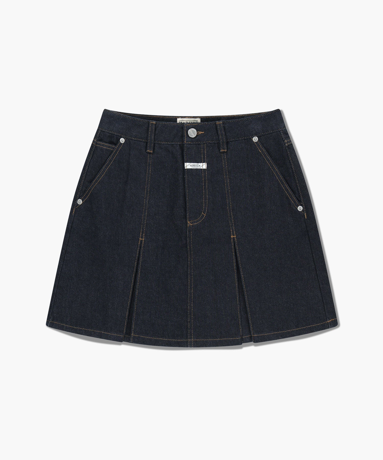Marithe & Francois Girbaud - Denim Pleated Mini Skirt (Dark Blue) product image 8 | TRAB K-Fashion Australia