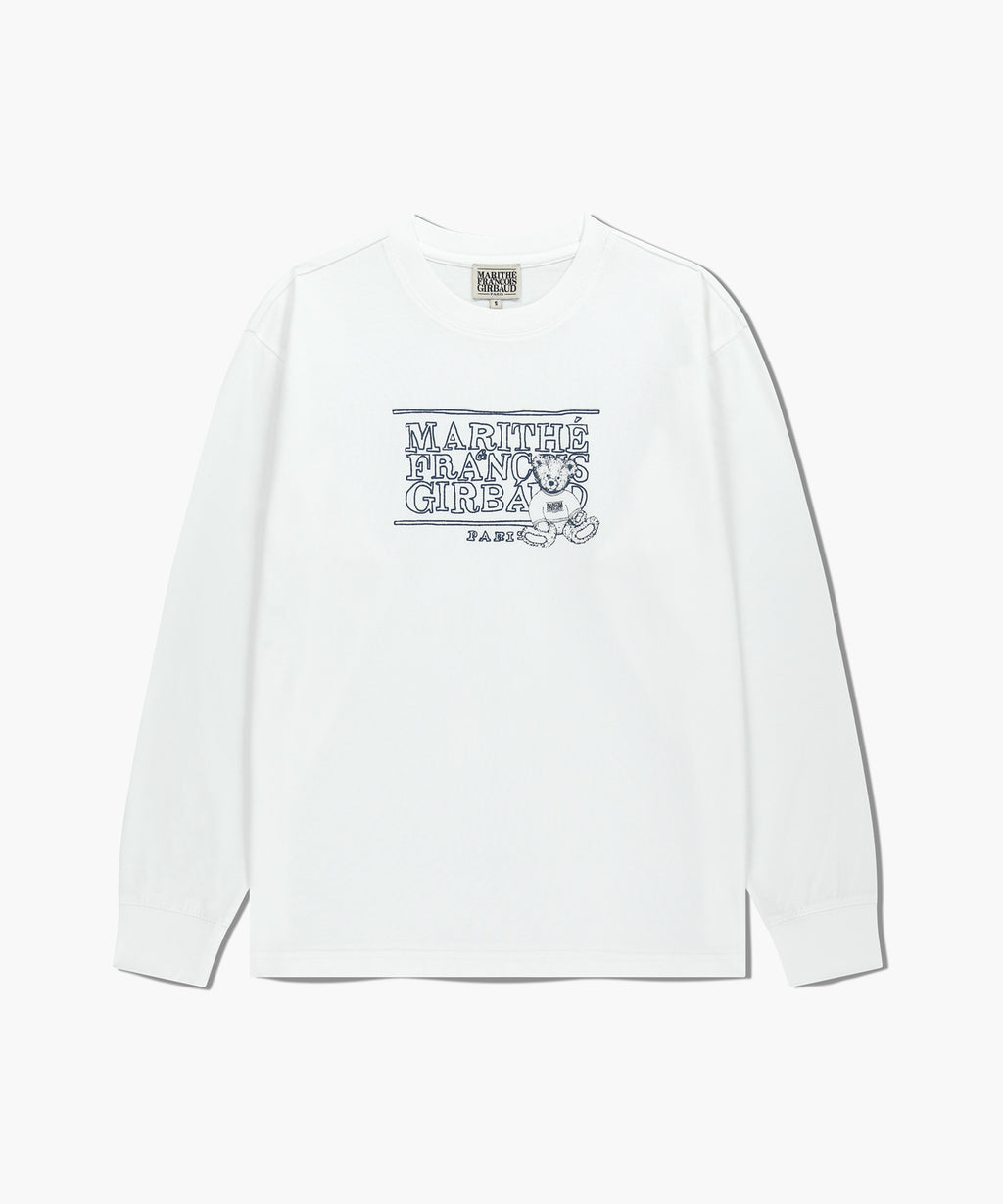 Marithe & Francois Girbaud - Mini Doodle Bear Long Sleeve (White) product image 6 | TRAB K-Fashion Australia
