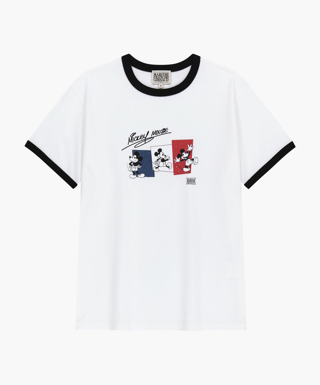 Marithe & Francois Girbaud - Mickey_french Ringer Tee (White) product image 6 | TRAB K-Fashion Australia
