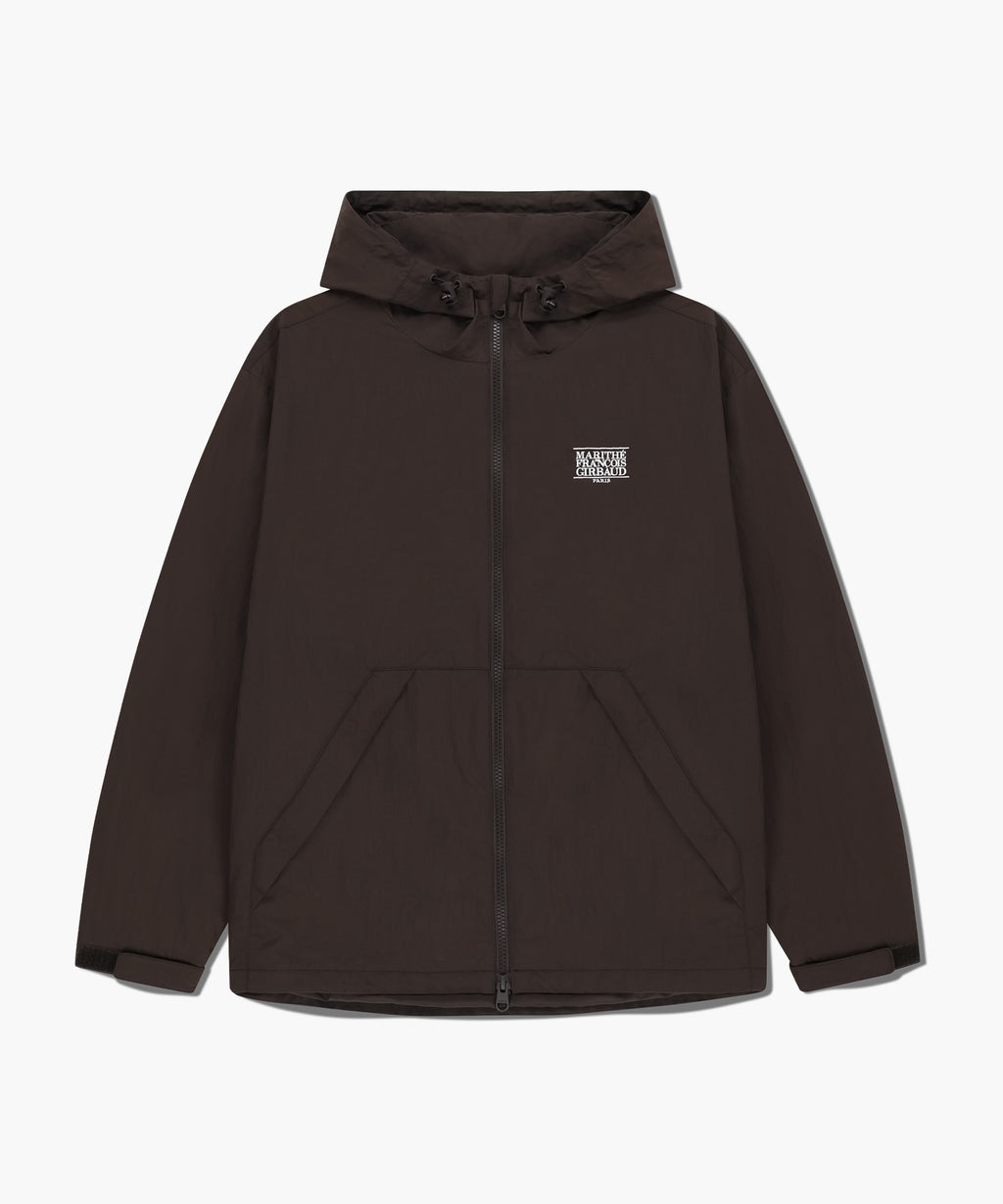 Marithe & Francois Girbaud - Classic Logo Over Fit Hooded Windbreaker (Brown) product image 6 | TRAB K-Fashion Australia