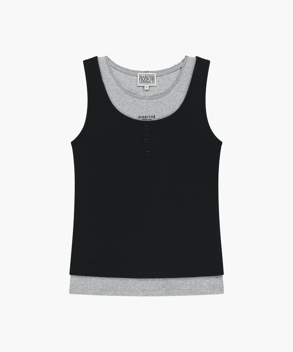 Marithe & Francois Girbaud - Layered Sleeveless (Black) product image 6 | TRAB K-Fashion Australia