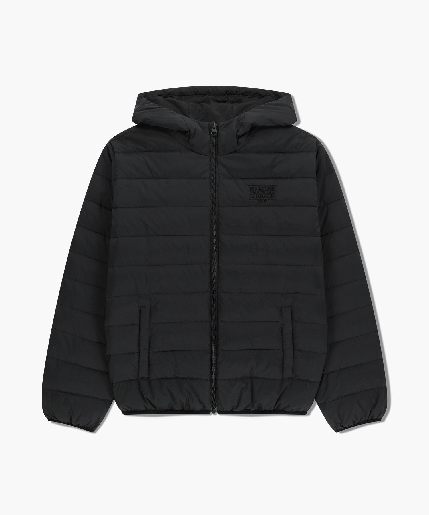 Marithe & Francois Girbaud - Classic Logo Hooded Light Down Jacket (Black) product image 6 | TRAB K-Fashion Australia