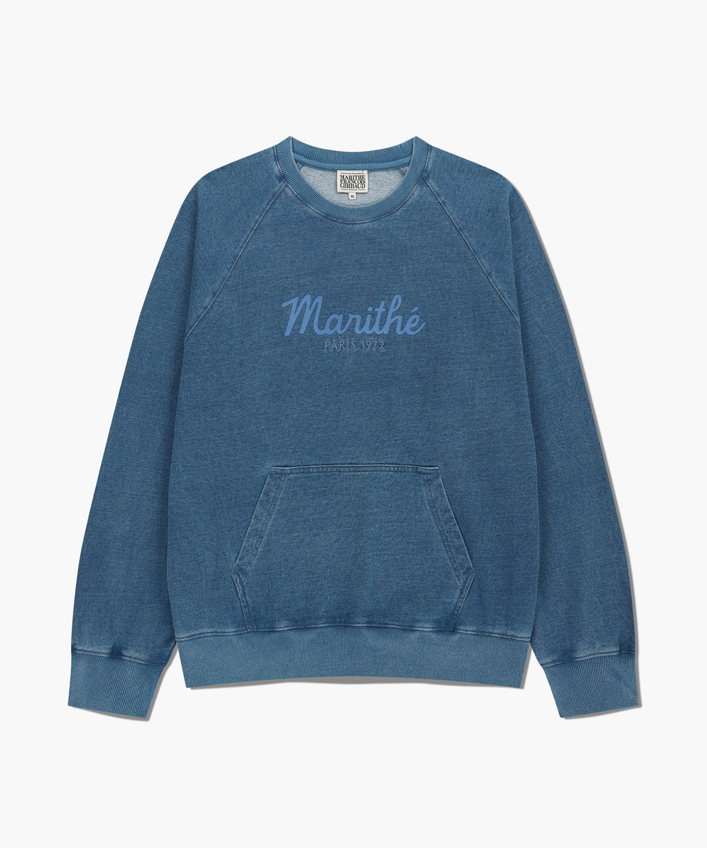 Marithe & Francois Girbaud - Garment Dyed Oversized Sweatshirt (Blue) product image 6 | TRAB K-Fashion Australia