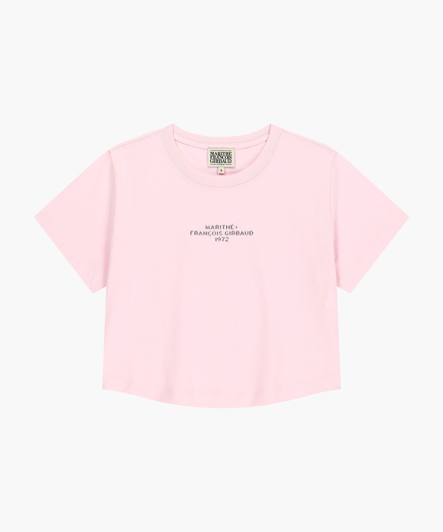 Marithe & Francois Girbaud - Silver Lettering Crop Tee (Pink) product image 6 | TRAB K-Fashion Australia