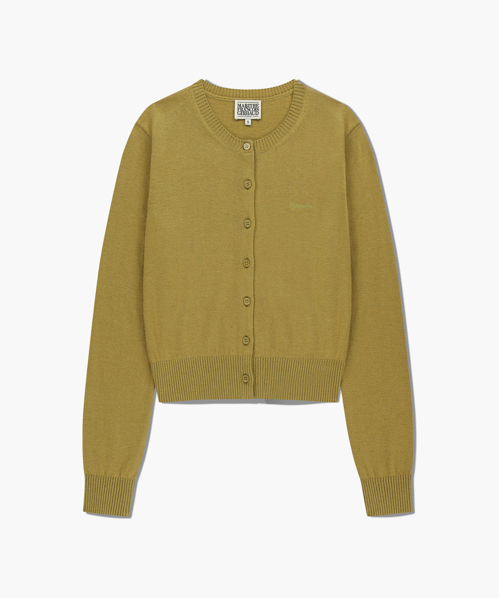 Marithe & Francois Girbaud - Half Knit Round Neck Cardigan Set Up (Olive) product image 6 | TRAB K-Fashion Australia