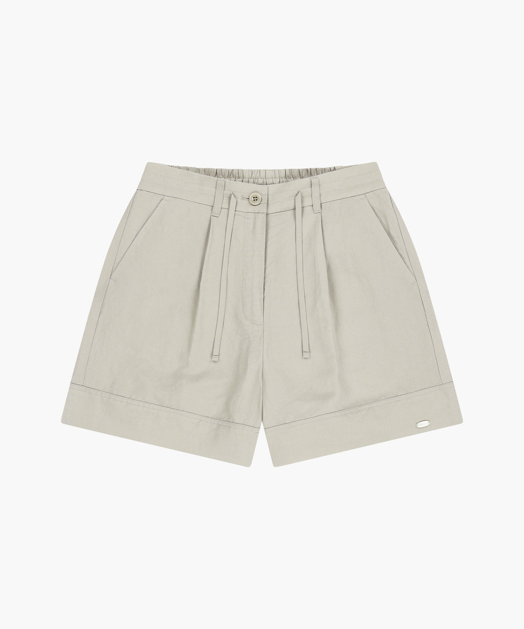 Marithe & Francois Girbaud - Easy Linen Shorts (Light Beige) product image 6 | TRAB K-Fashion Australia