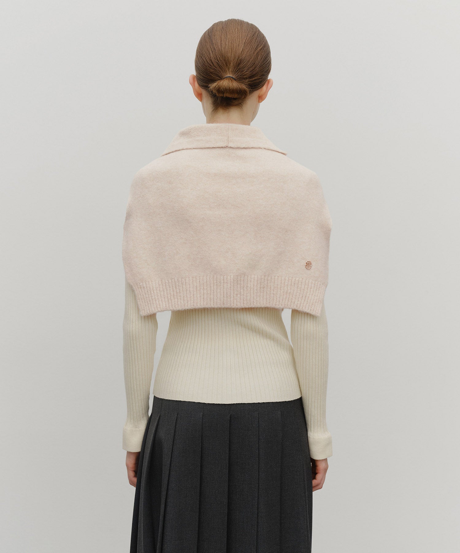 Marithe & Francois Girbaud - Circle Logo Shawl Muffler (Beige) product image 6 | TRAB K-Fashion Australia