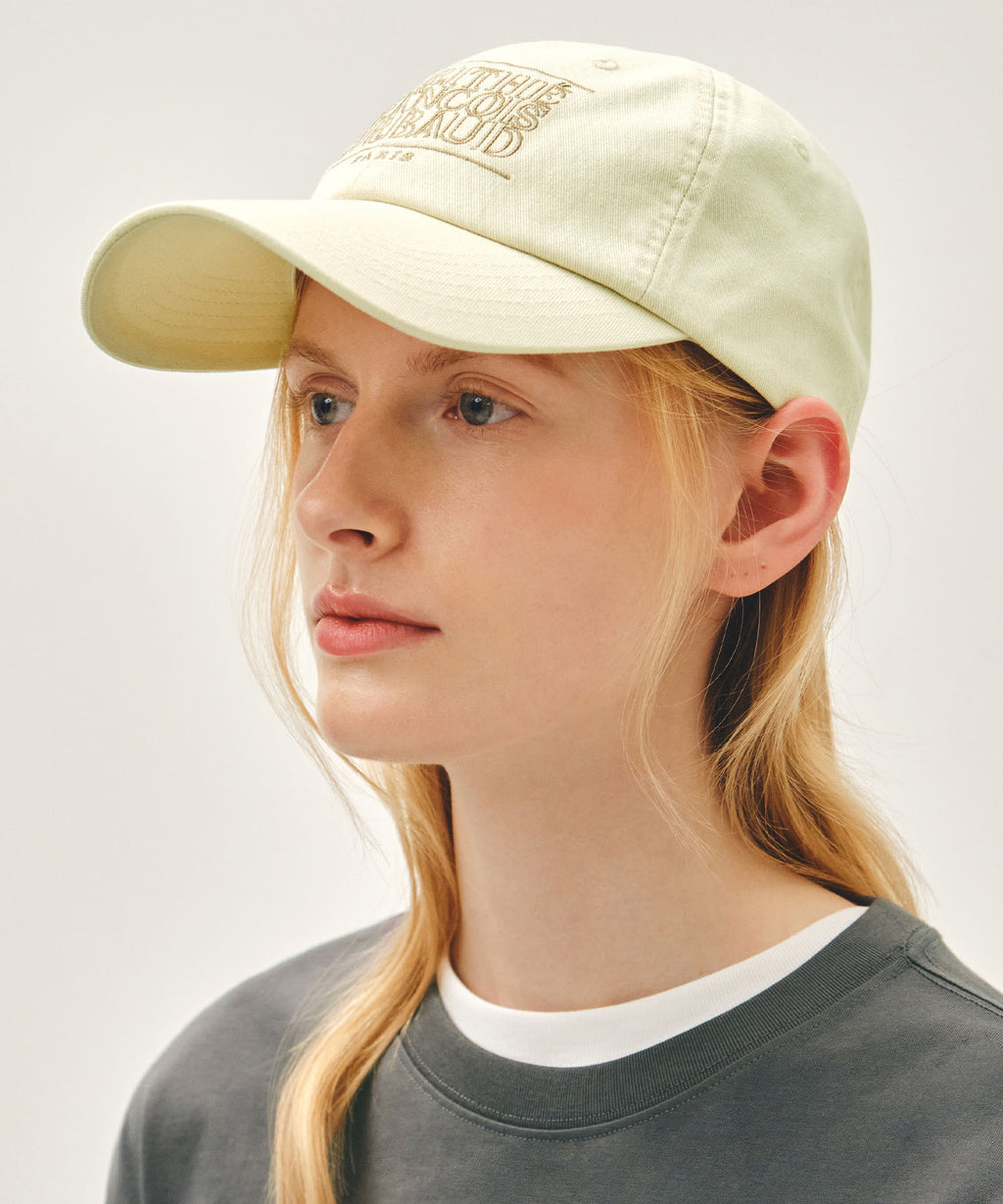 Marithe & Francois Girbaud - Outline Classic Logo Cap (Ivory) product image 8 | TRAB K-Fashion Australia