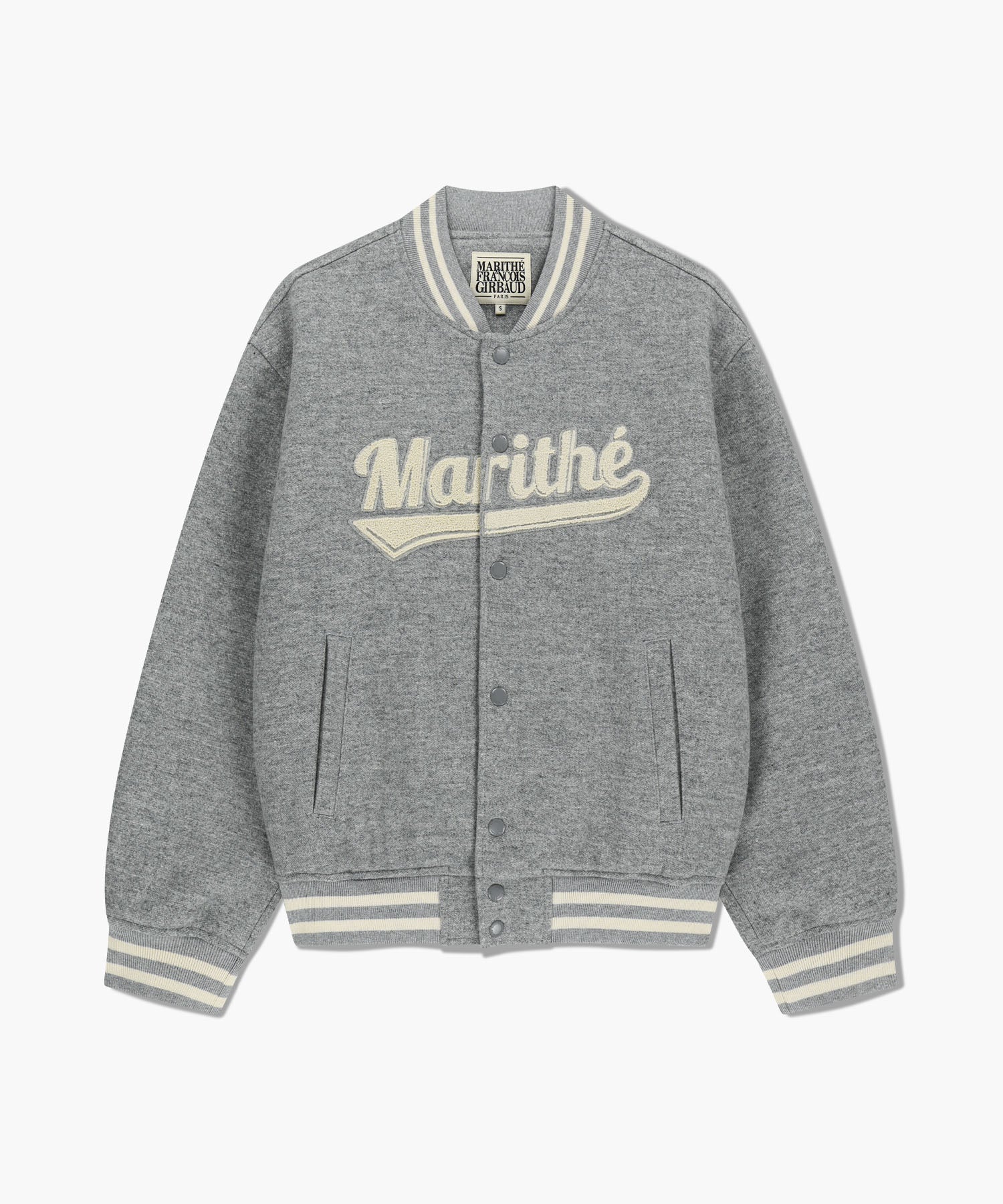 Marithe & Francois Girbaud - Wool Varsity Jacket (Heather Gray) product image 6 | TRAB K-Fashion Australia