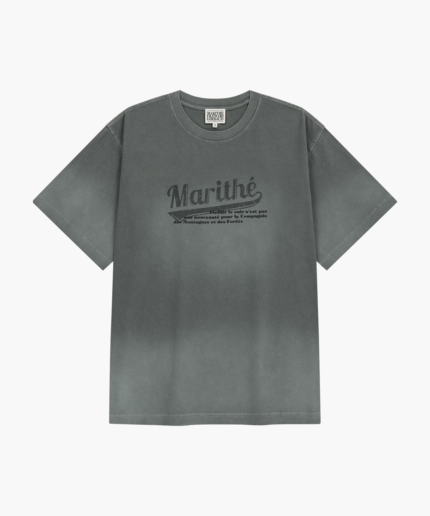 Marithe & Francois Girbaud - Gradation Dyeing Oversized Tee (Charcoal) product image 6 | TRAB K-Fashion Australia