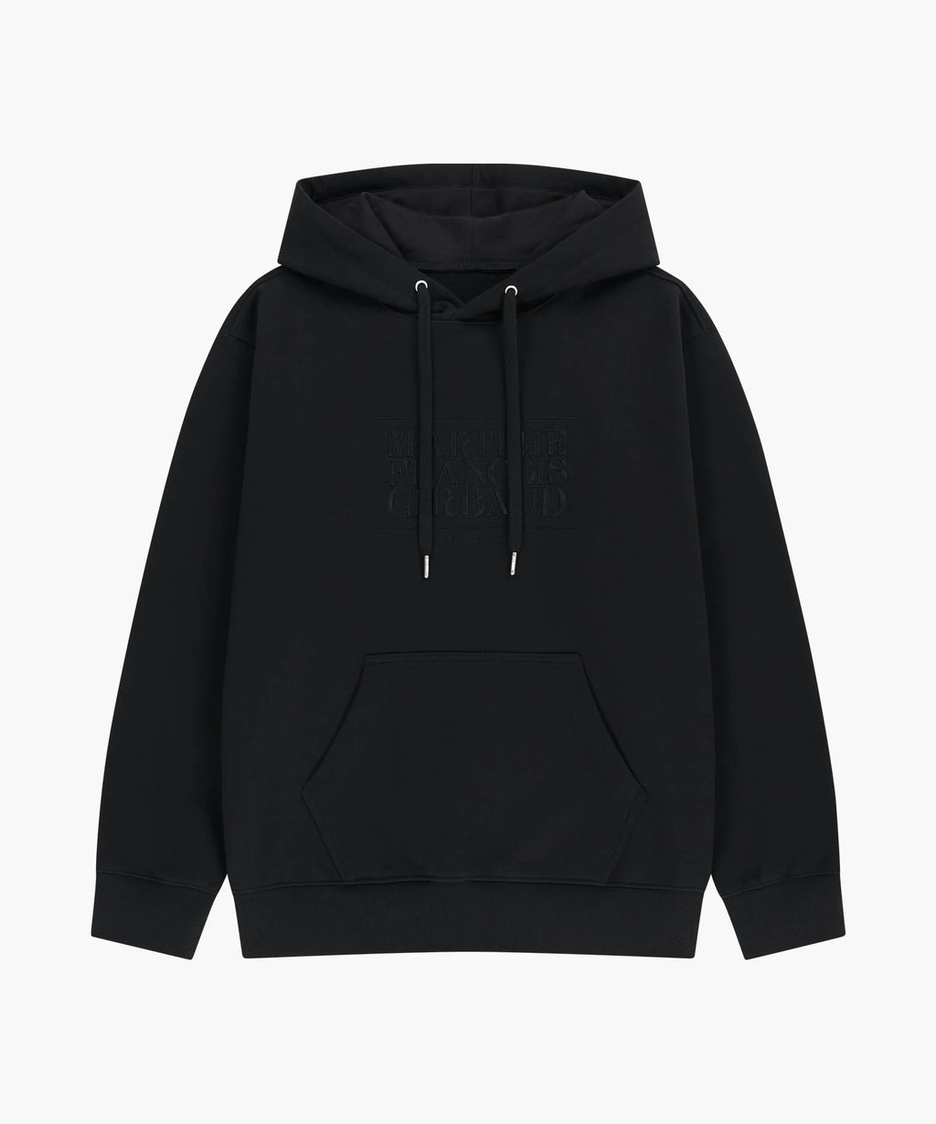 Marithe & Francois Girbaud - Classic Logo Embroidery Hoodie (Black Black) product image 6 | TRAB K-Fashion Australia