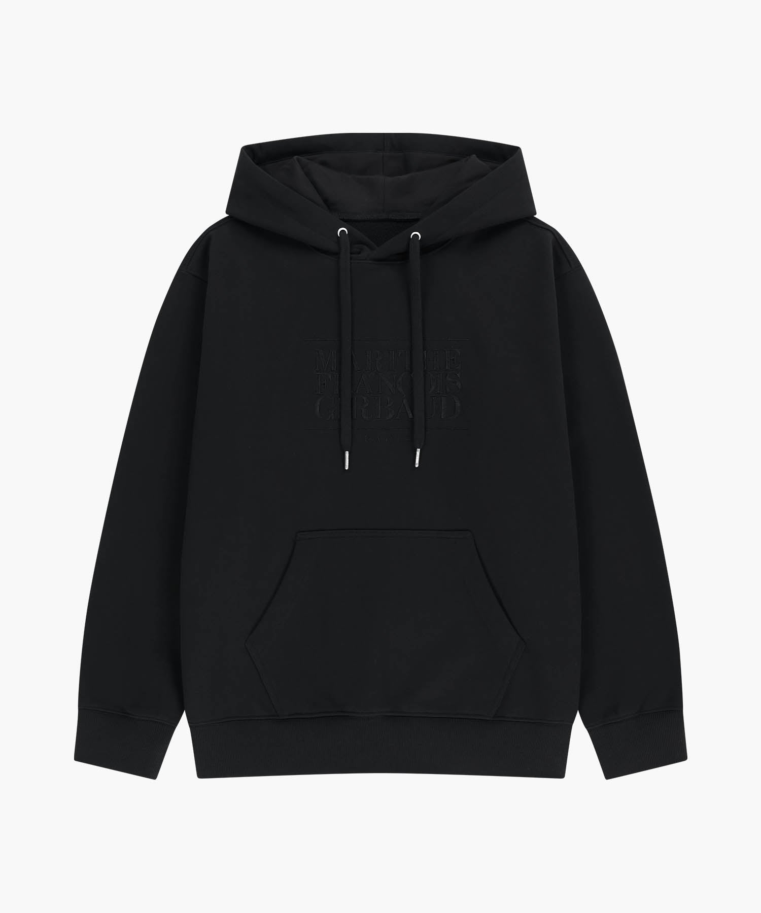 Marithe & Francois Girbaud - Classic Logo Embroidery Hoodie (Black Black) product image 6 | TRAB K-Fashion Australia