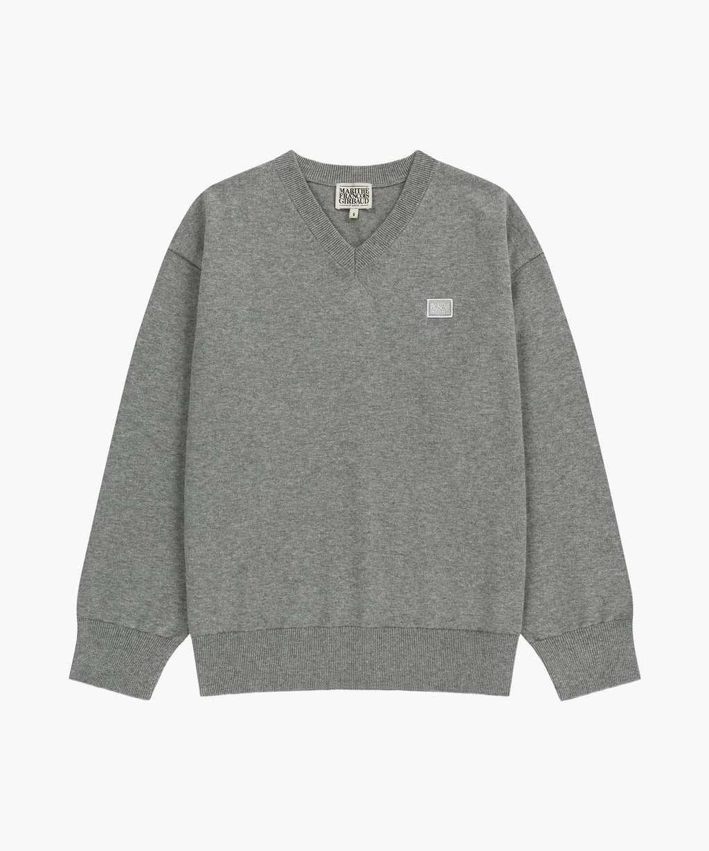 Marithe & Francois Girbaud - V-neck Knit Pullover (Heather Gray) product image 10 | TRAB K-Fashion Australia