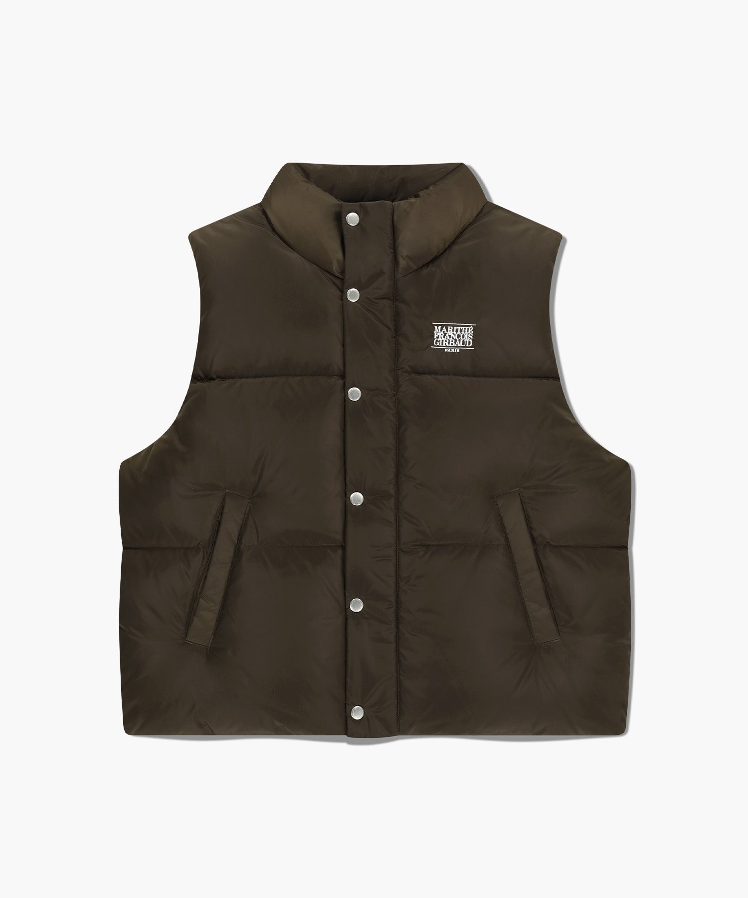 Marithe & Francois Girbaud - Classic Logo Down Vest (Dark Brown) product image 6 | TRAB K-Fashion Australia