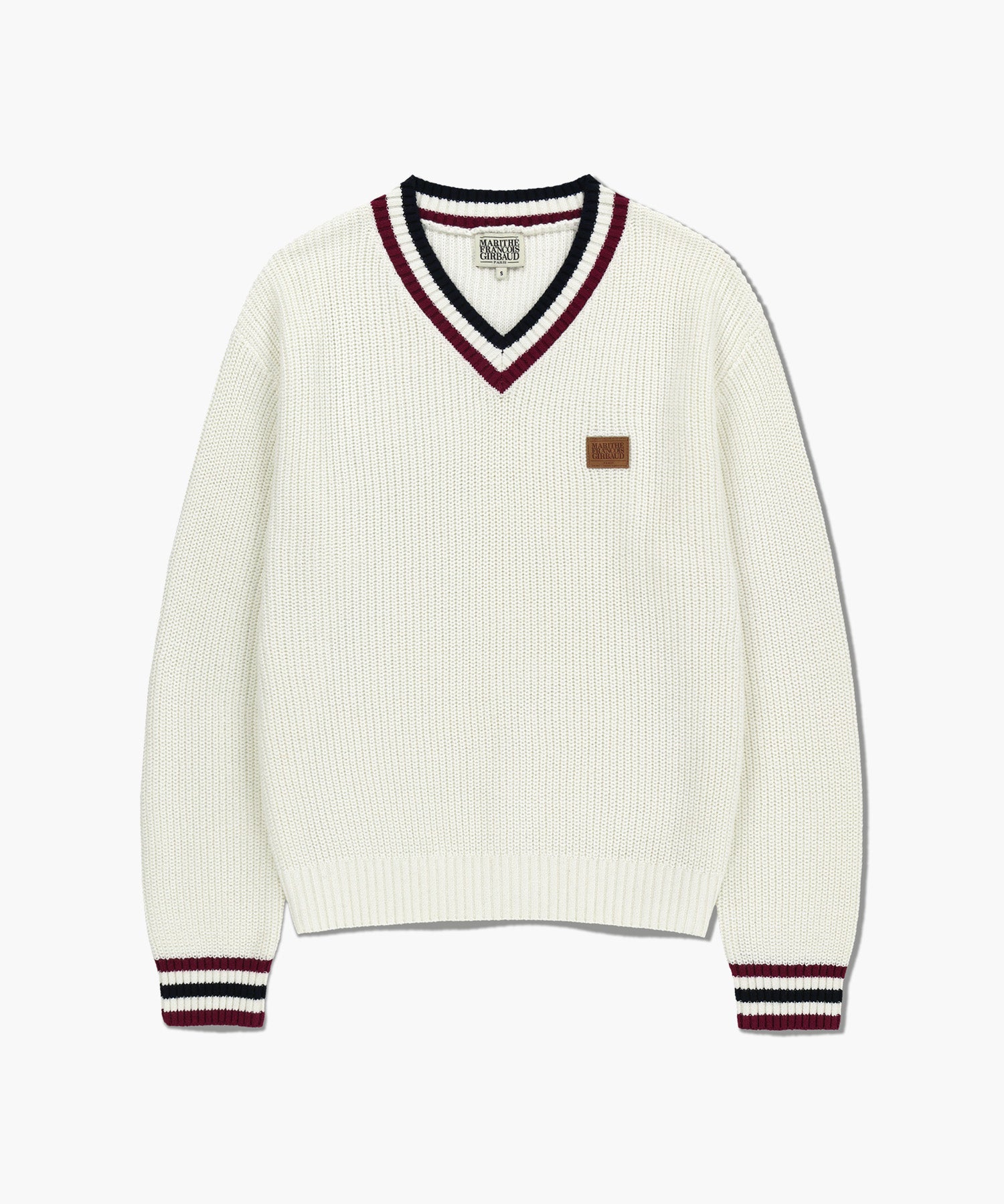 Marithe & Francois Girbaud - V Neck Knit Pullover (Ivory) product image 6 | TRAB K-Fashion Australia