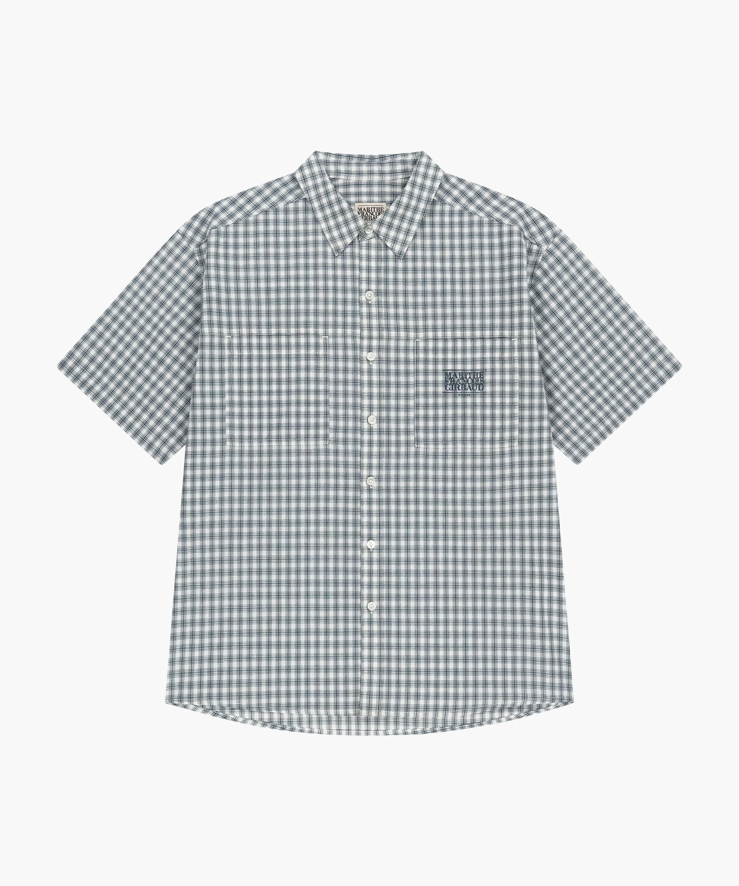 Marithe & Francois Girbaud - Check Half Sleeve Shirt (Ivory) product image 6 | TRAB K-Fashion Australia