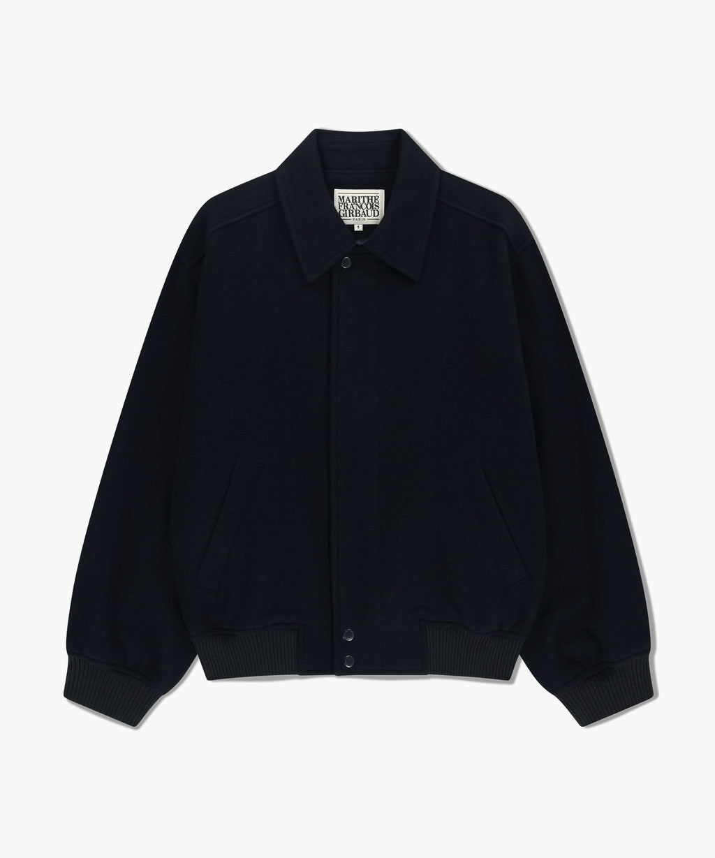 Marithe & Francois Girbaud - Wool Collar Varsity Jacket (Navy) product image 6 | TRAB K-Fashion Australia