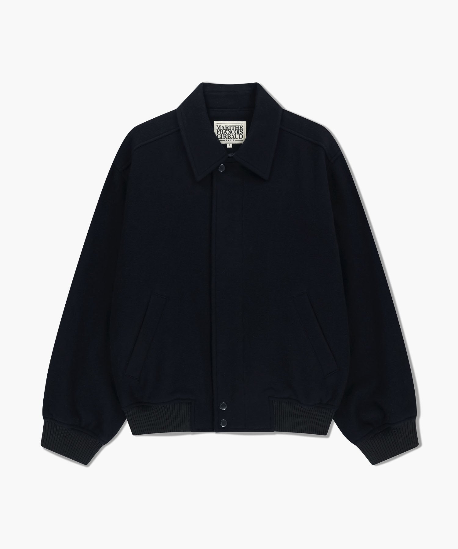Marithe & Francois Girbaud - Wool Collar Varsity Jacket (Navy) product image 6 | TRAB K-Fashion Australia