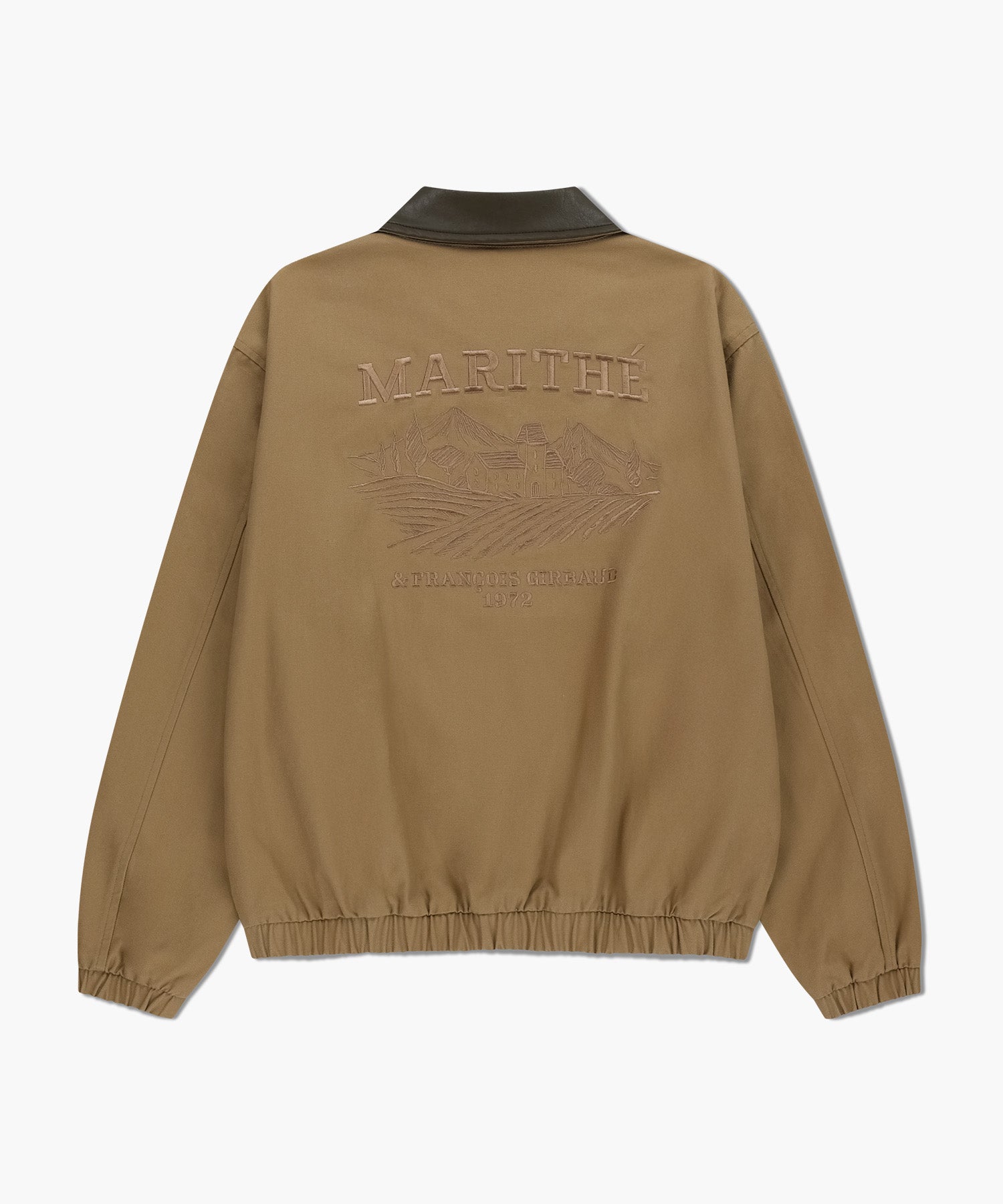 Marithe & Francois Girbaud - Graphic Embroidery Cotton Bomber Jacket (Beige) product image 6 | TRAB K-Fashion Australia