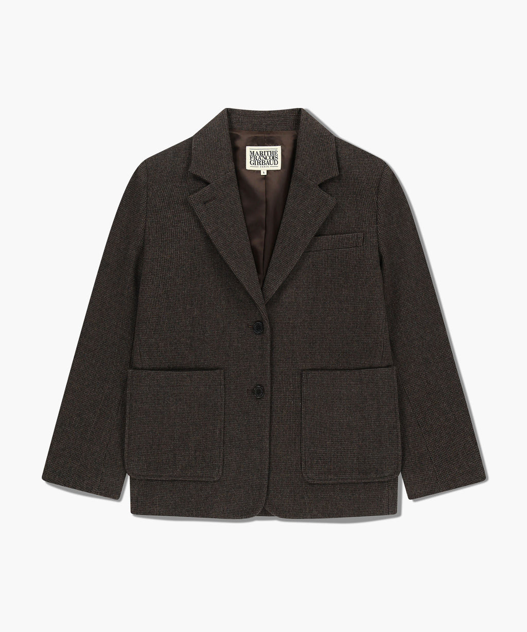 Marithe & Francois Girbaud - Wool Blazer Jacket (Brown) product image 6 | TRAB K-Fashion Australia