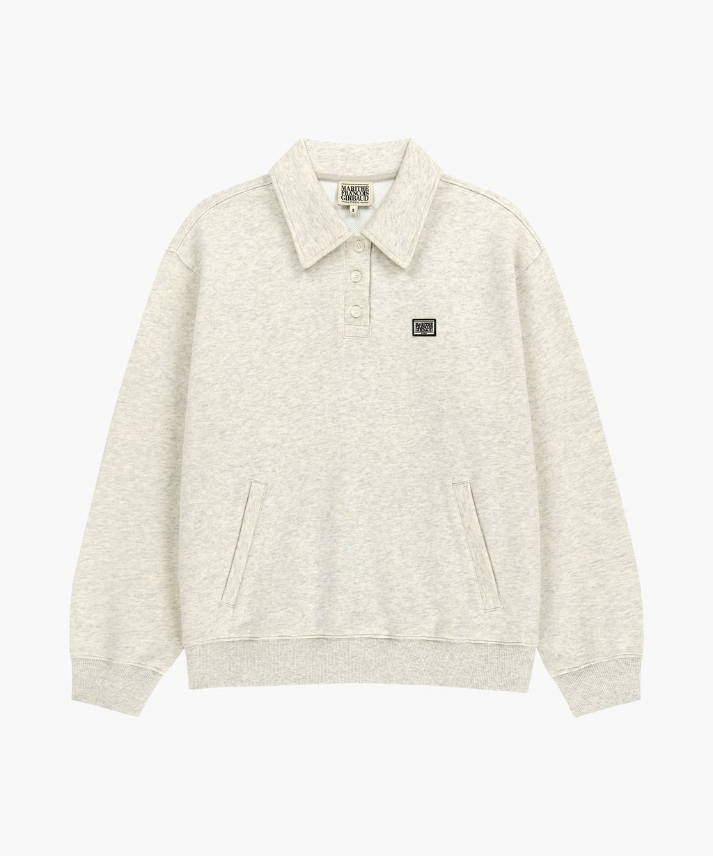 Marithe & Francois Girbaud - Classic Logo Wappen Collar Sweatshirt (Oatmeal) product image 6 | TRAB K-Fashion Australia