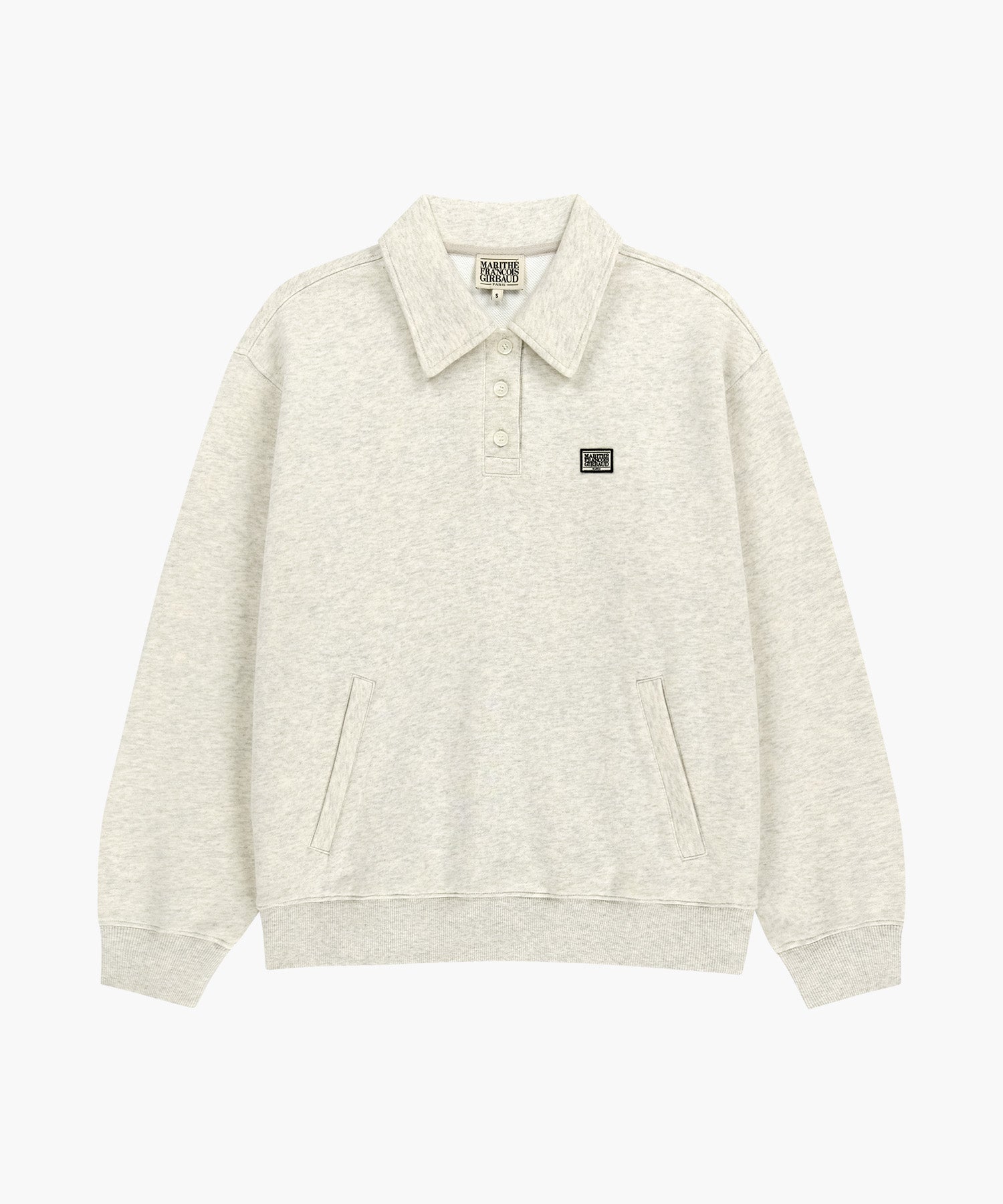 Marithe & Francois Girbaud - Classic Logo Wappen Collar Sweatshirt (Oatmeal) product image 6 | TRAB K-Fashion Australia