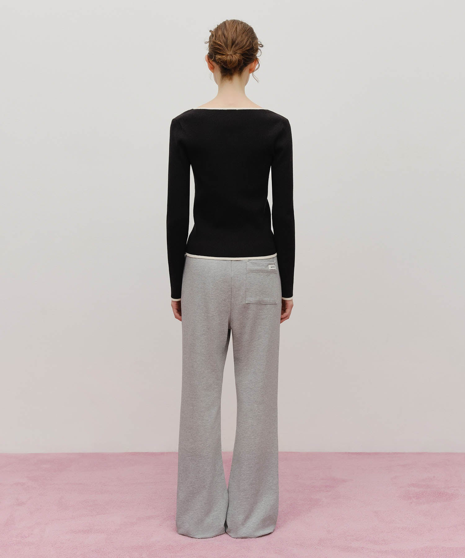 Marithe & Francois Girbaud - Lace Point Boots Cut Sweat Pants (Heather Gray) product image 6 | TRAB K-Fashion Australia